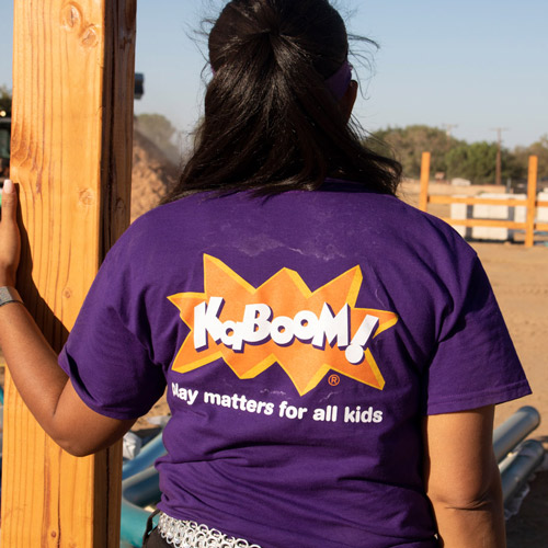 Extreme Makeover: Home Edition - KABOOM! logo on a t-shirt